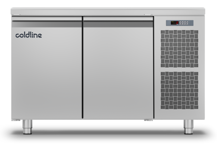 Стол холодильный 1300 стол. б/борта COLDLINE MASTER 600 TP13/1MQ-710 Д:2, корп 710, встр.агр.-2/+8 (Д:2, агр. справа (стандарт))