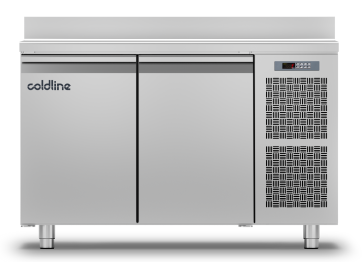 Стол холодильный 1300 стол. c бортом COLDLINE MASTER 600 TA13/1MQ-760 Д:2, корп 760, встр.агр.-2/+8 (Д:2, агр. справа (стандарт))