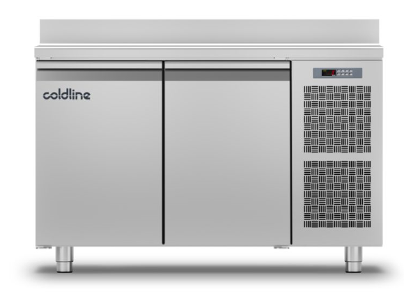 Стол холодильный 1300 стол. с бортом COLDLINE MASTER GN1/1 TA13/1M-760 Д:2, корп 760, встр.агр.-2/+8 (2 двери, агр. справа (стандарт))