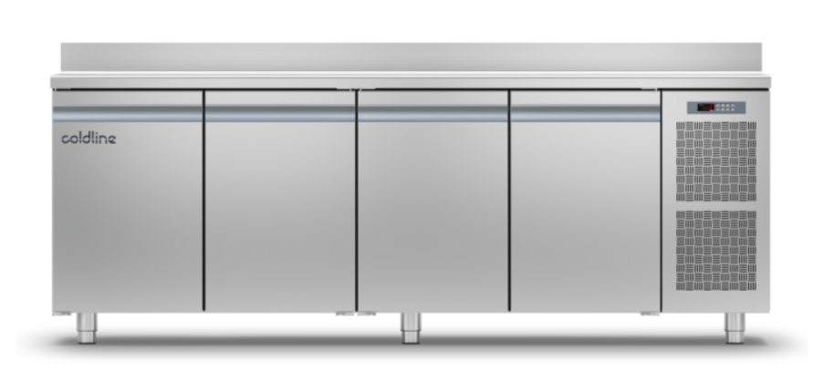Стол холодильный 2260 стол. с бортом COLDLINE X-SMART TA21/1MQX, Д:4, корп 710, 0/+10 (4 двери (стандарт))