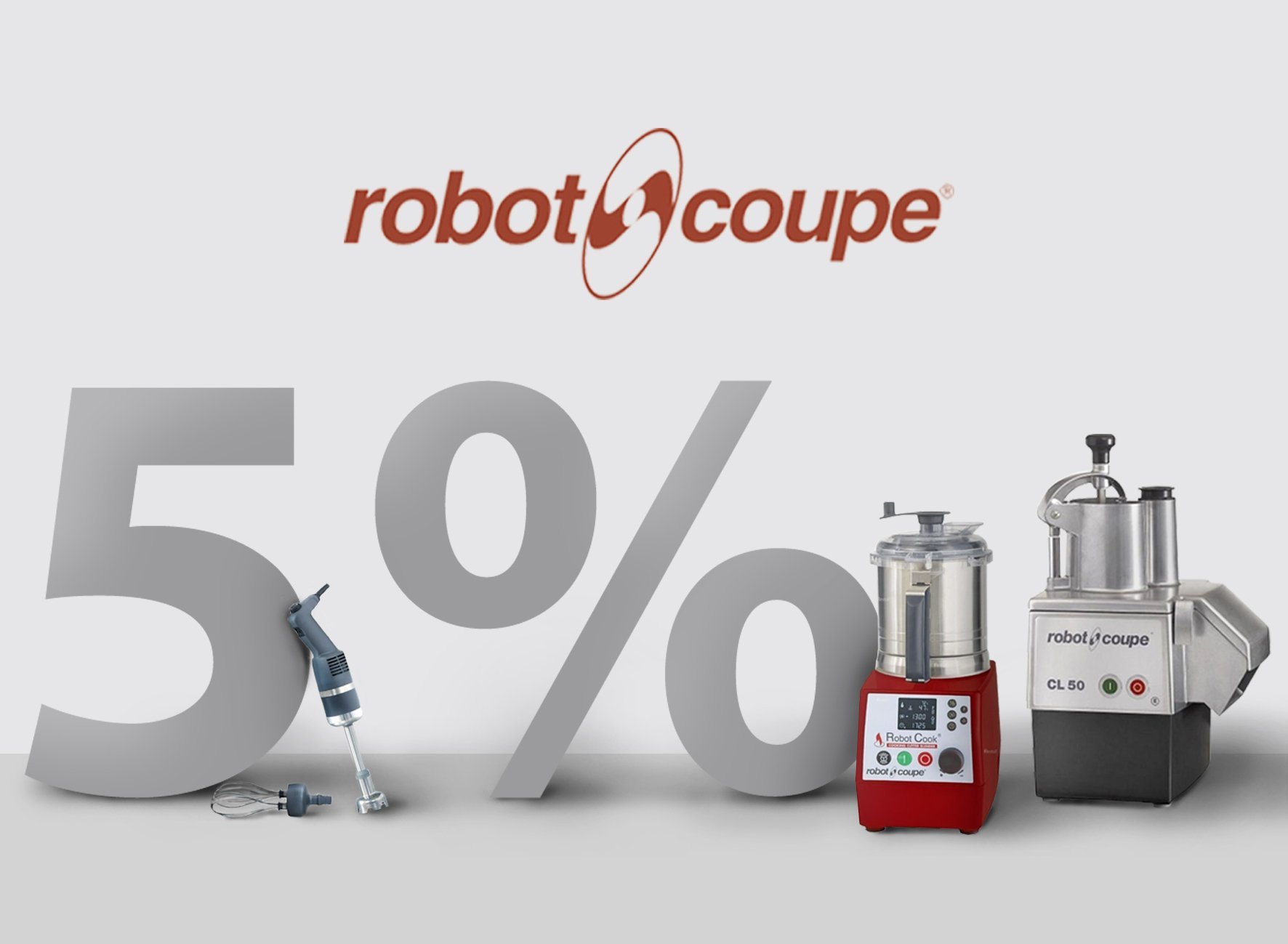 Скидка 5% на выделенный ассортимент компании Robot Coupe с 20 апреля до 28 апреля 2023 года!