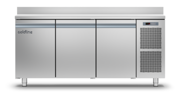 Стол холодильный 1780 стол. с бортом COLDLINE X-SMART TA17/1MX, Д:3, корп 710, 0/+10 (3 двери)