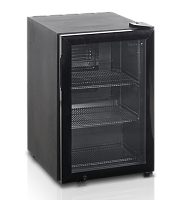 Маленький холодильный шкаф со стеклянной дверью 58 TEFCOLD BC60, краш./алюм., встр. агрегат, +2/+10