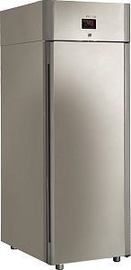 Шкаф морозильный 700 POLAIR CВ107-Gm нерж/нерж, встр. агр, возд/охл. дверь нерж. -18